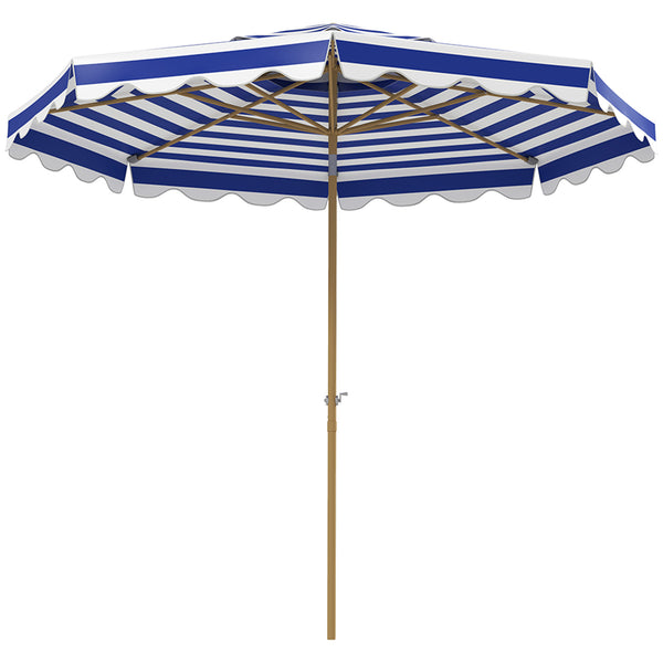 Parasol de 8,8 pieds avec manivelle, bleu