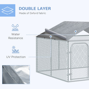 Chenil avec couverture imperméable et résistante aux UV