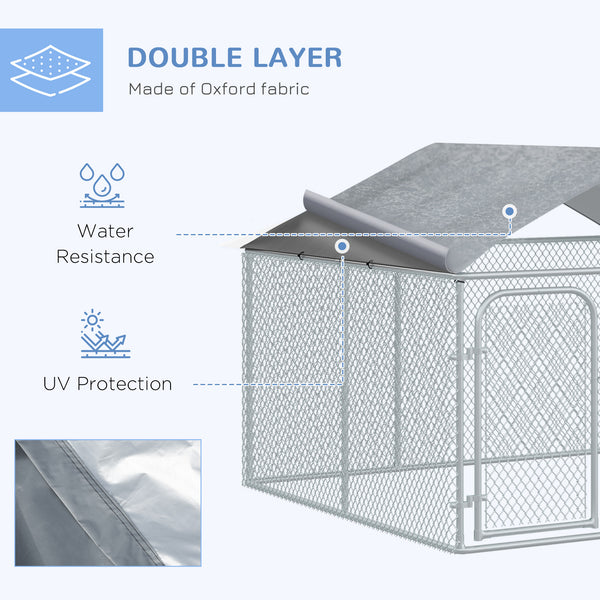 Chenil avec couverture imperméable et résistante aux UV