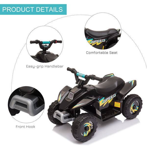 6V battery mountain bike, black