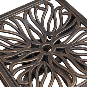 Ensemble de 2 chaises pivotantes avec coussins, structure en aluminium, couleur bronze.