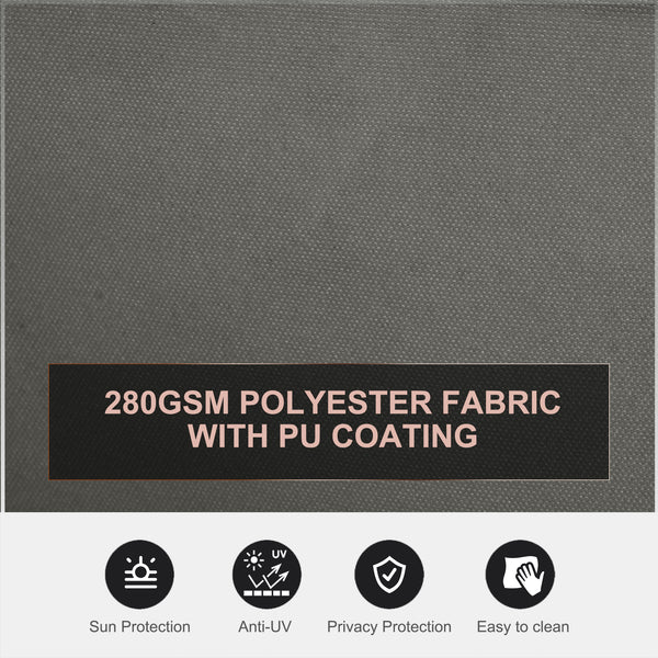Store extérieur rétractable double face, gris