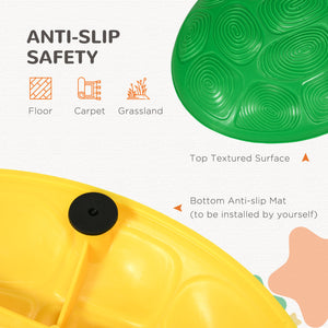 Lot de 12 pierres d'équilibre pour enfants avec tapis antidérapant, motif carapace de tortue