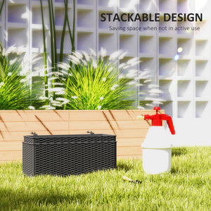 Lot de 2 pots de fleurs suspendus, noir