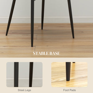 Set of 2 upholstered kitchen chairs, beige