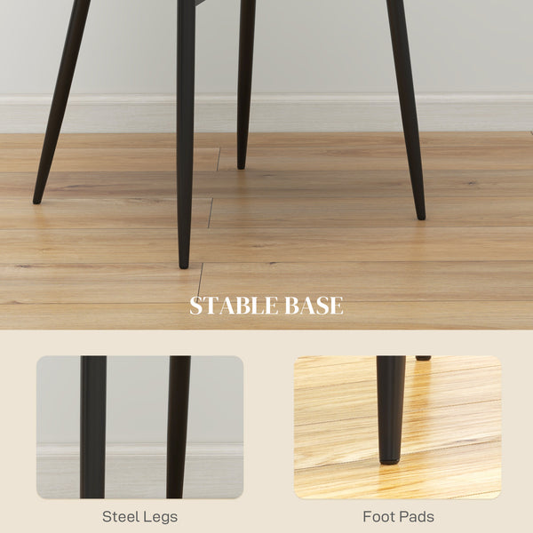 Set of 2 upholstered kitchen chairs, beige