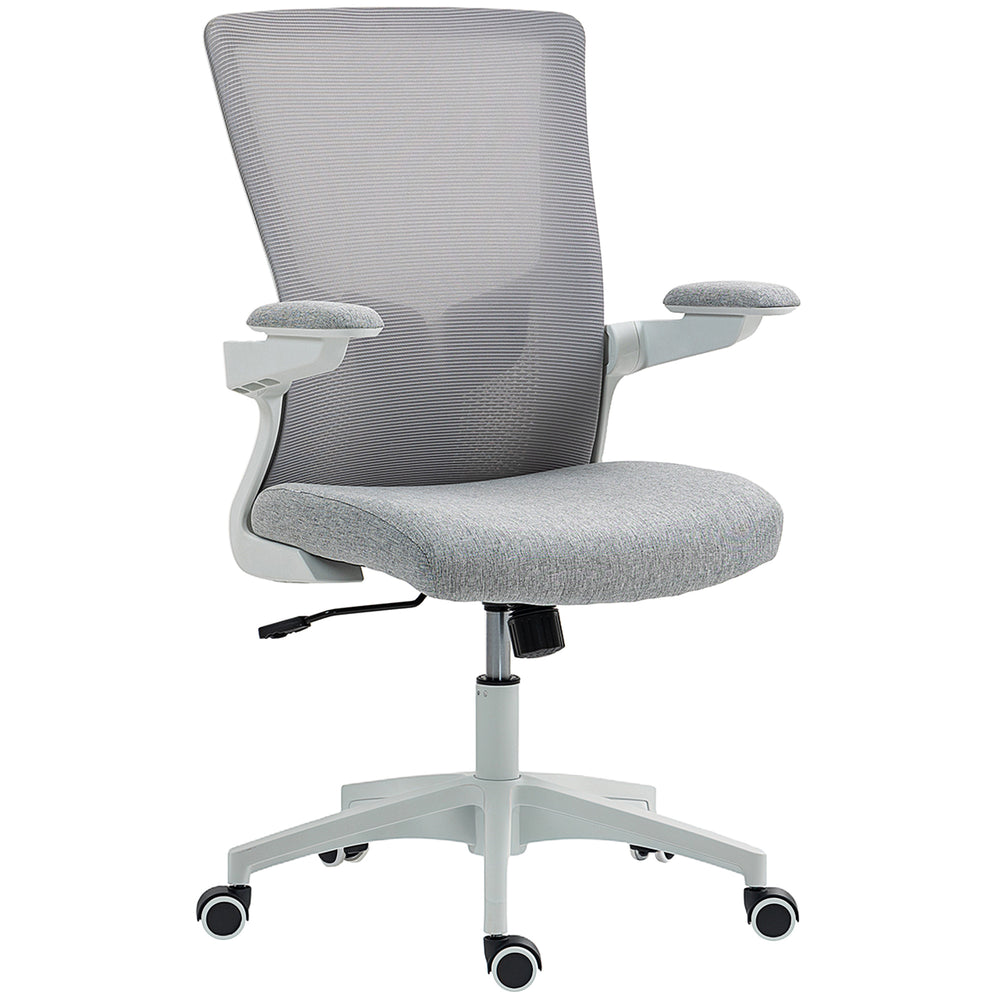 Chaise de bureau ergonomique avec soutien lombaire, grise