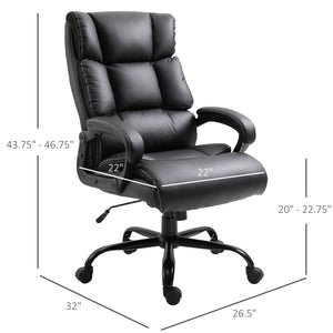 Sturdy ergonomic office chair, black