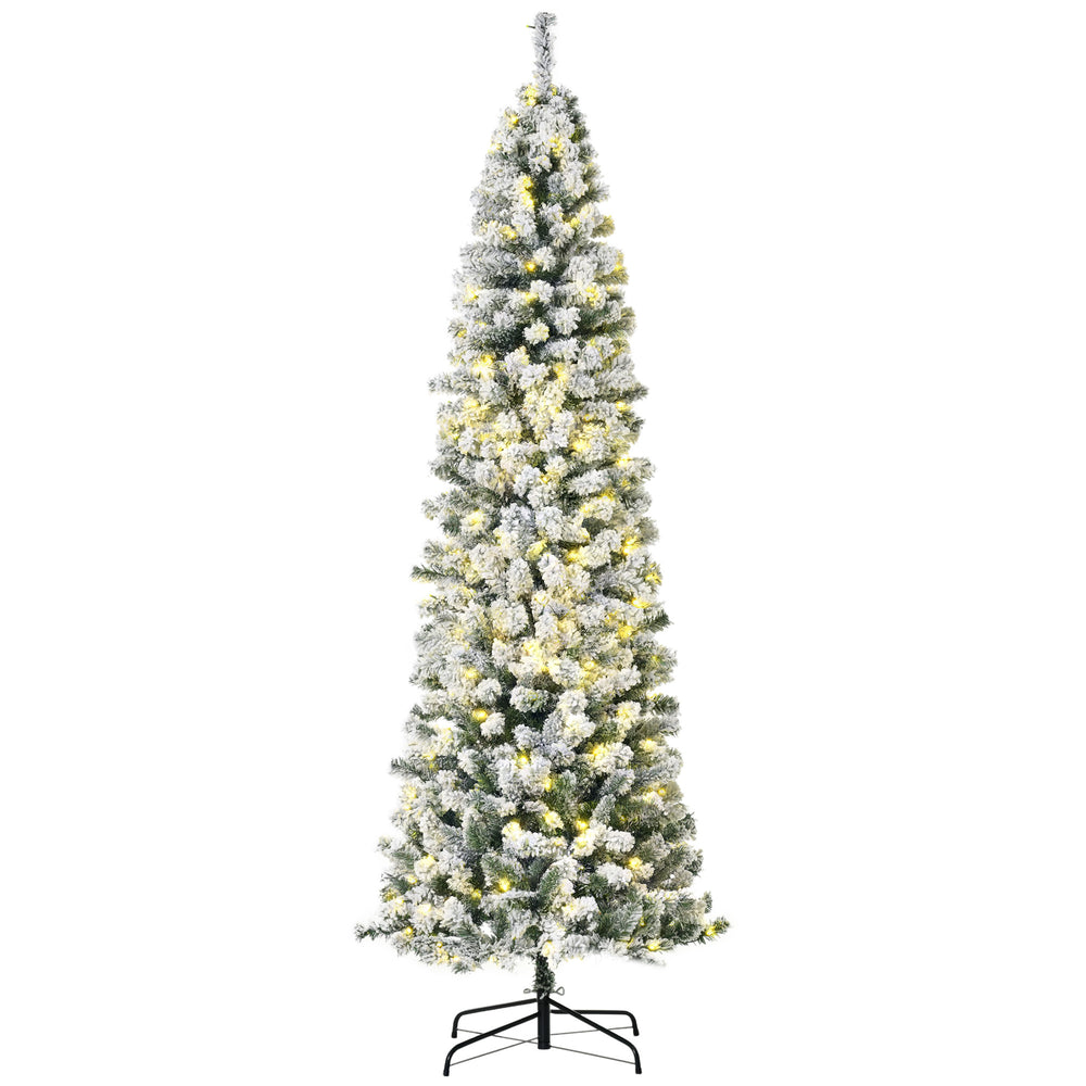 Sapin de Noël givré et pré-éclairé de 7,5 pieds