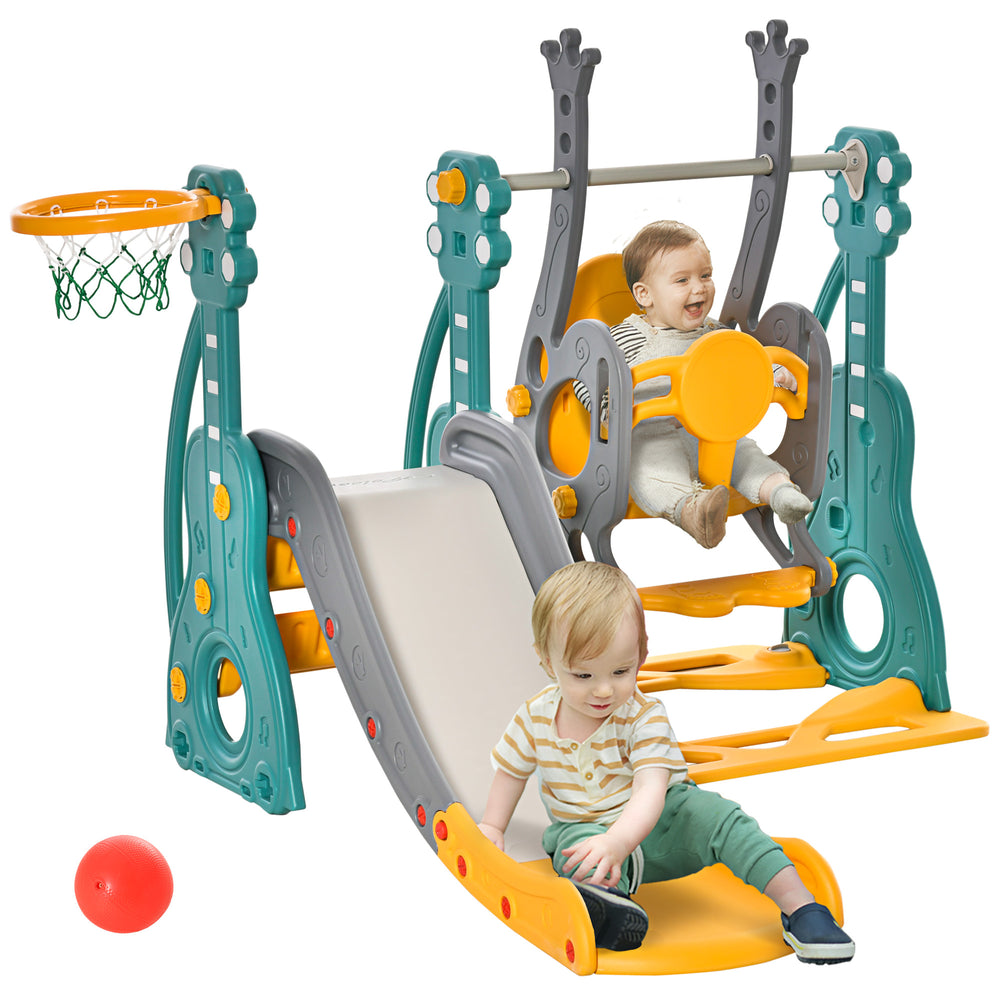 Ensemble de toboggan et balançoire 4 en 1 pour enfants