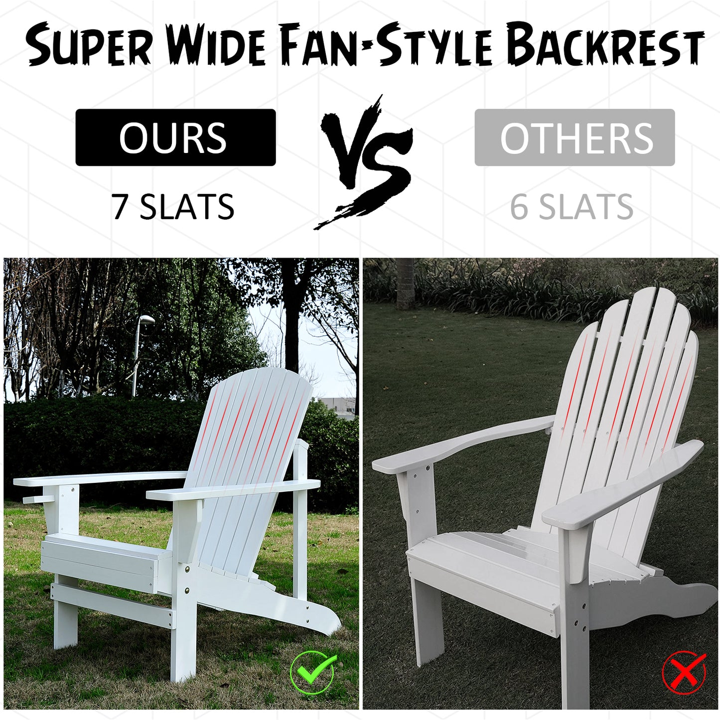 Chaise Adirondack classique Muskoka avec porte-gobelet, blanc