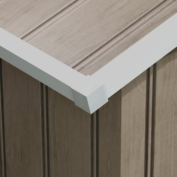 Abri de jardin avec kit de fondation et double porte, couleur marron clair vieilli