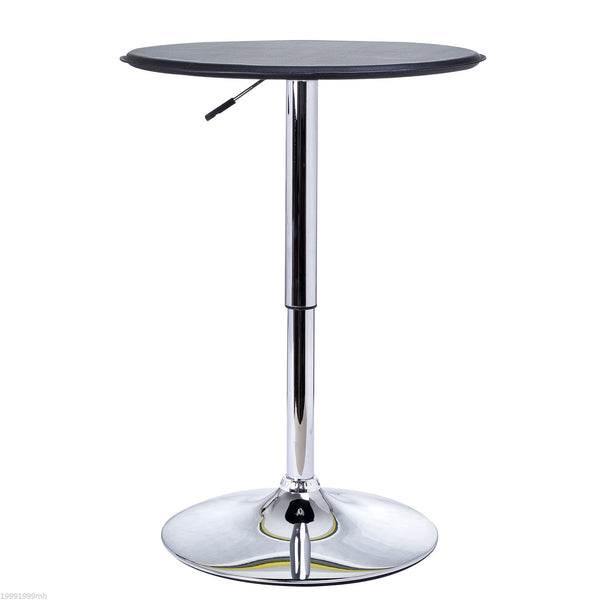 Modern round bar table, black
