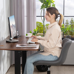 Chaise de bureau sans accoudoirs, gris foncé