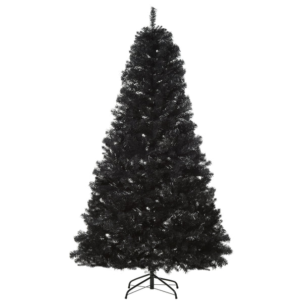 Sapin de Noël artificiel noir de 7 pieds
