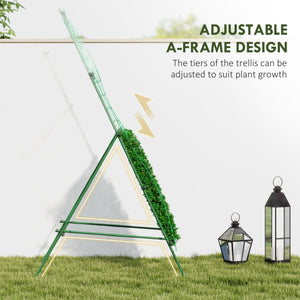 A-frame plant support with support net