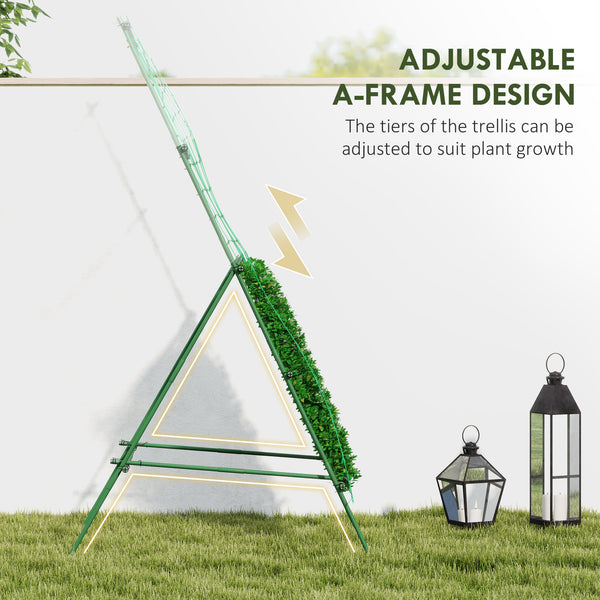 A-frame plant support with support net