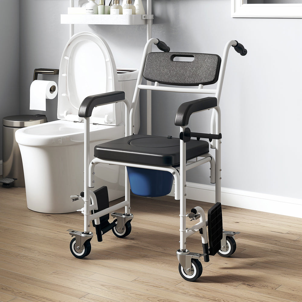 Black shower wheelchair for elderly people
