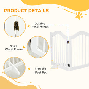 Barrière pour chien pliable à 3 panneaux, blanche