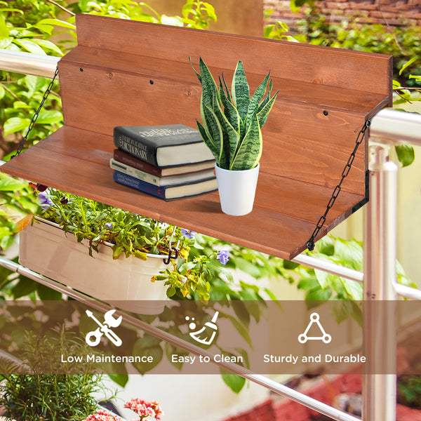 Table suspendue pour balcon