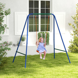 Balançoire pour enfants avec harnais de sécurité, orange