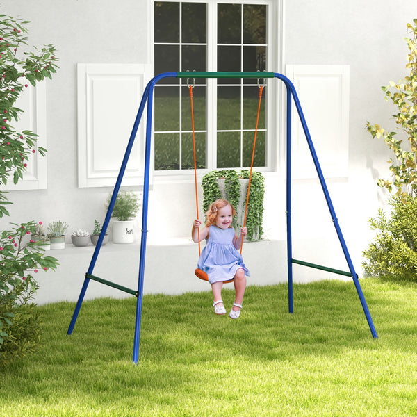 Balançoire pour enfants avec harnais de sécurité, orange