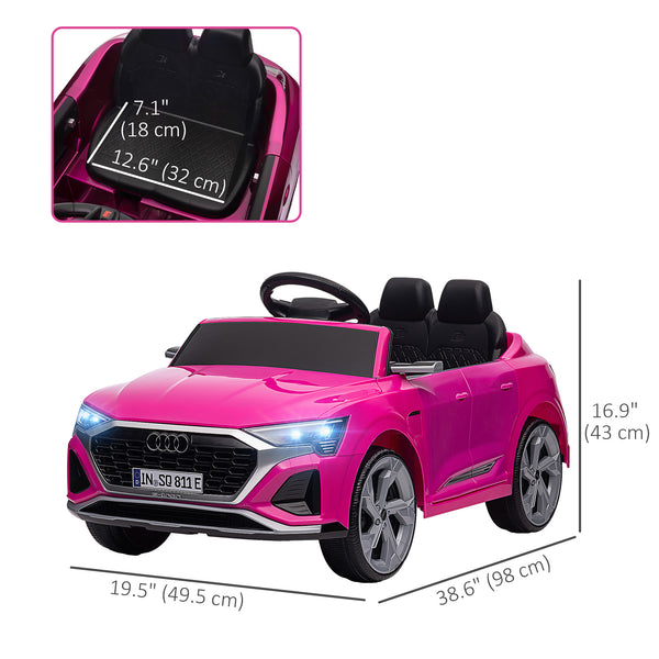 Audi Q8 Etron Sportback 12V sous licence, rose