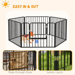 6-panel steel playpen