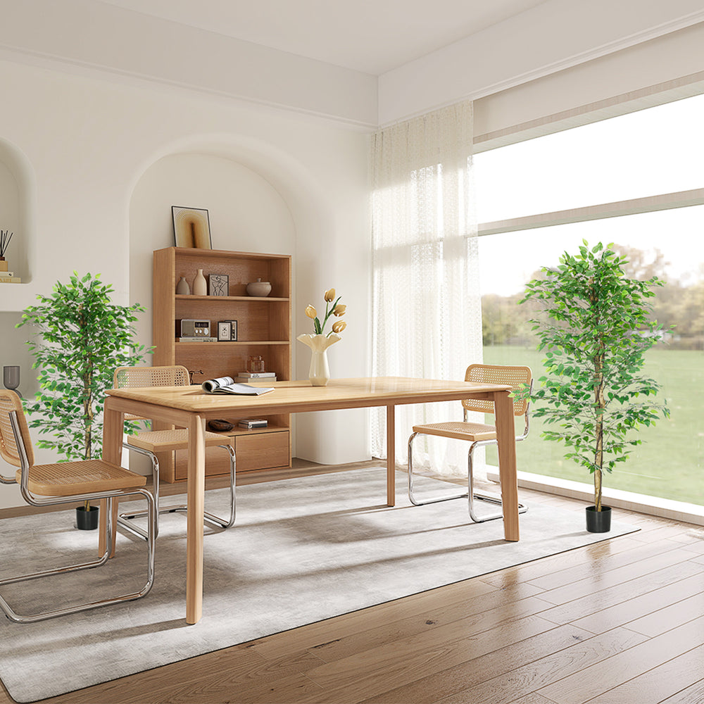 Lot de 2 ficus artificiels de 1,80 m, plantes d'intérieur avec pot, pour la décoration intérieure