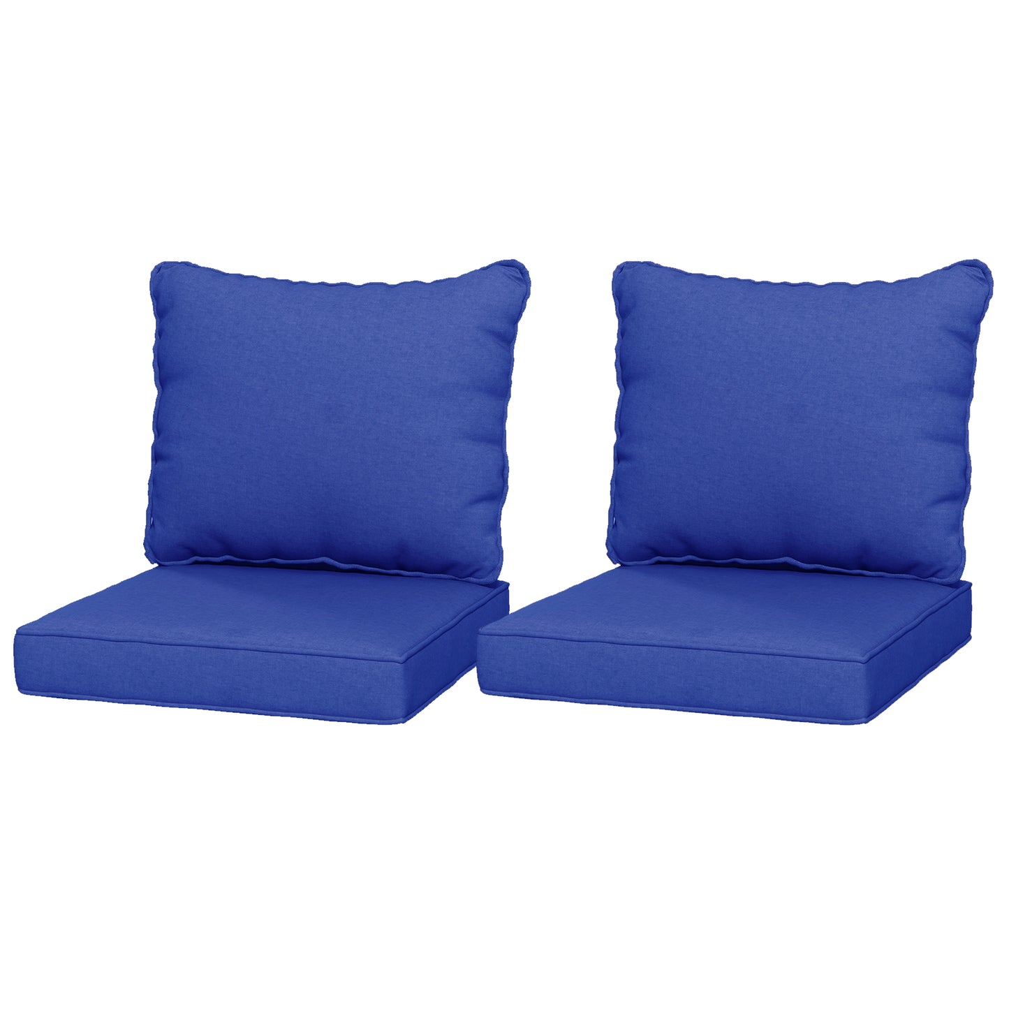 Lot de 4 coussins de rechange pour chaise de patio avec dossier, bleu marine