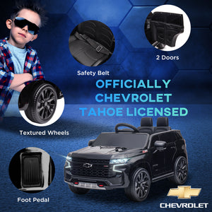 Chevrolet Tahoe Licensed 12V with Parental Remote, Black