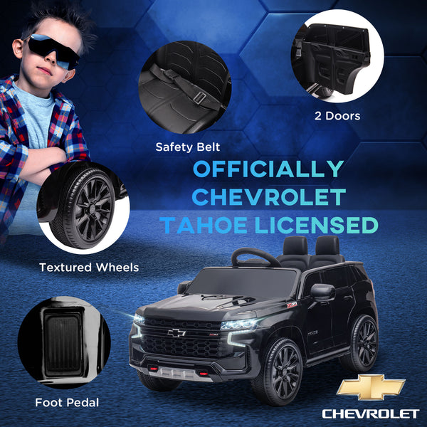 Chevrolet Tahoe Licensed 12V with Parental Remote, Black