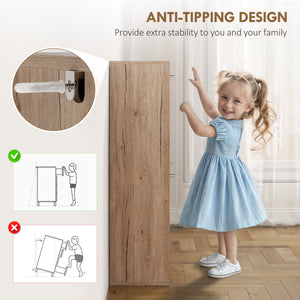 Meuble à chaussures vec 4 tiroirs rabattables pour 12 paires de chaussures, couleur chêne.