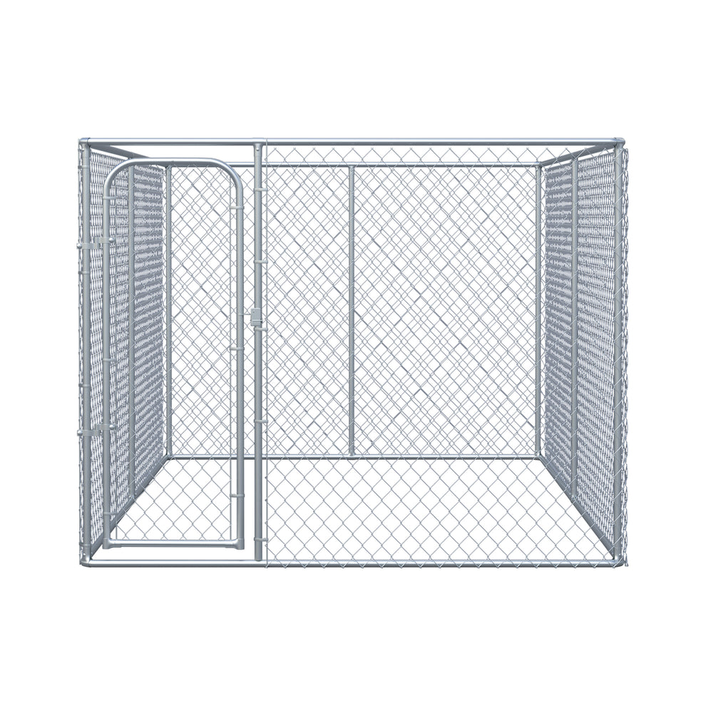Dog park with galvanized steel frame