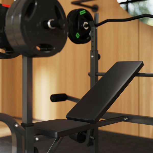 Banc de musculation réglable avec support pour développé couché et tirage latéral