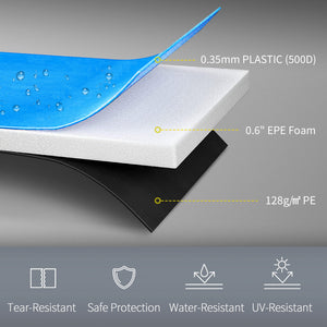 Coussin de rechange 12 pieds pour trampoline, bleu clair