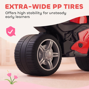 Qaba Balance Bike with Music and Wide Tires Baby Balance Bike for Toddlers 1-3 Years Red