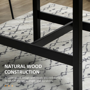 Table de cuisine abattants de style campagnard pour petits espaces, pliante, noire