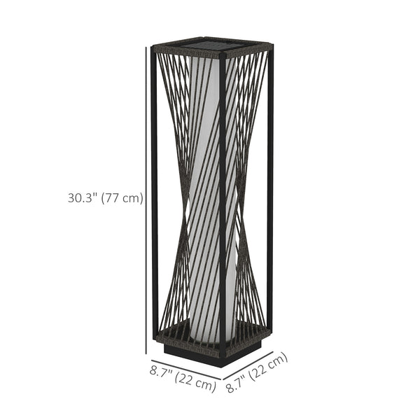 Lampe d'extérieur décorative avec LED marche/arrêt automatique, IP44, pour terrasse, porche, allée, gris