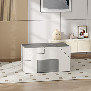 Ensemble de jeu 2 pièces en mousse pour enfants, gris clair