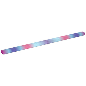 Poutre d'équilibre pliable de 2,3 m avec base antidérapante, multicolore