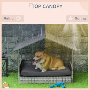 Lit pour chien en osier avec coussin