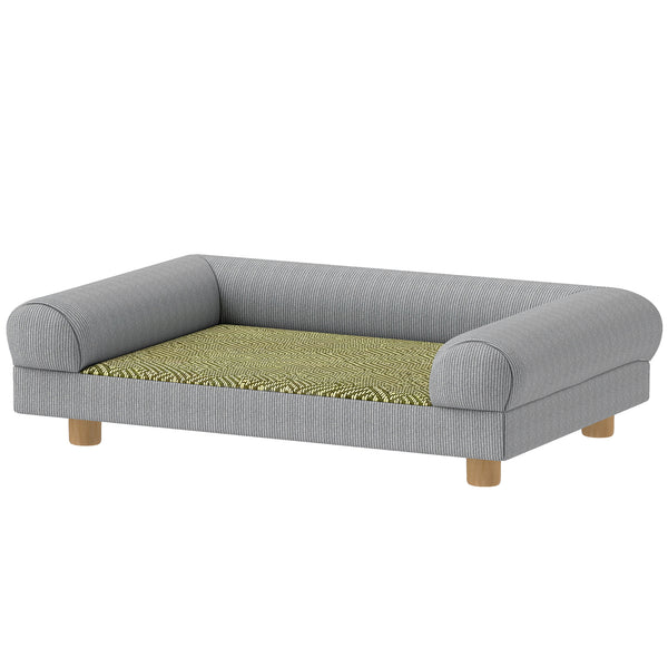 Elevated sofa for small dogs, grey