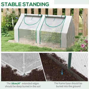 Mini serre portable avec 2 bâches en PE/plastique