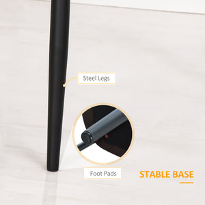 Set of 2 padded kitchen chairs, black