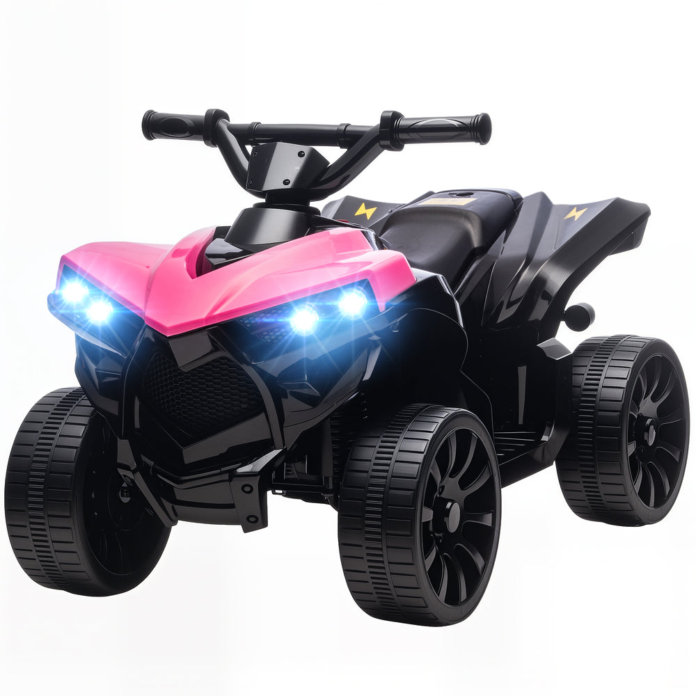 VTT électrique 6 V avec musique et phares à LED, rose