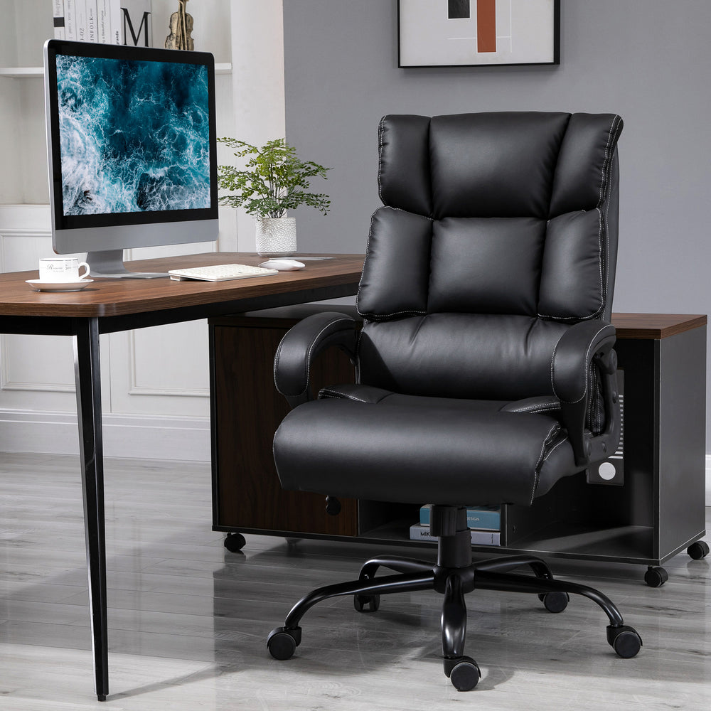Fauteuil de bureau ergonomique robuste, noir