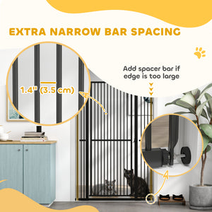 Barrière pour animaux extra haute, noire