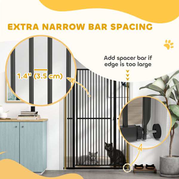 Barrière pour animaux extra haute, noire