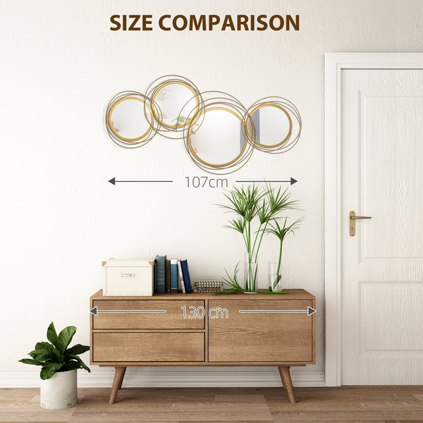 Décoration murale, miroir rond avec cadre